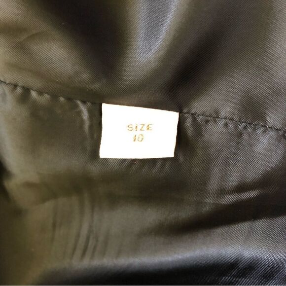 Talbots 100% Wool Made in USA Double Breasted Blazer Structured Size 10 Black - Picture 8 of 12